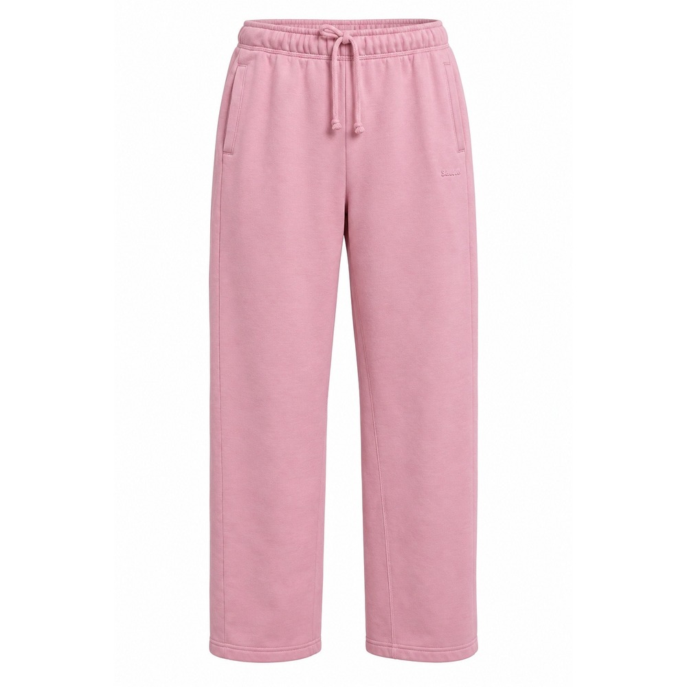 Skims Cotton Fleece Straight Leg Pant Pink Womens Medium Cherry Blossom